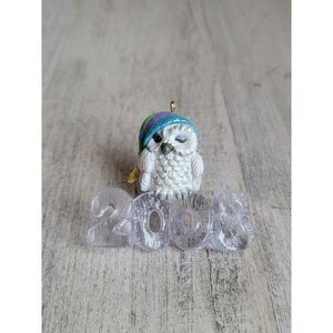 Hallmark 2008 cool decade owl ornament Xmas glitter